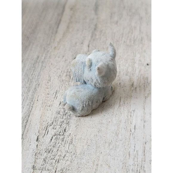 Mini flocked short hair Terrier gray dog pet dog accessory toy - Picture 2 of 4